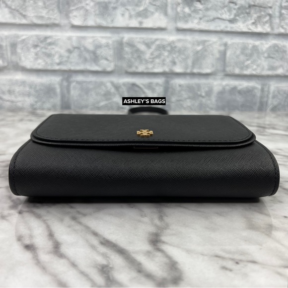 Tory Burch Emerson Chain Wallet Crossbody In Black - Picture 6 of 10